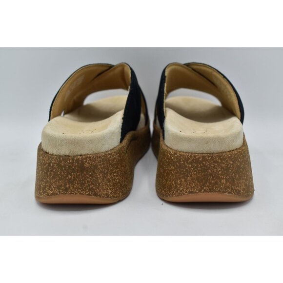 Dansko Womens Size EU 38 Bridget Black Burnished Suede Comfort Slides Sandals - Picture 4 of 14